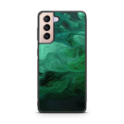 Green Abstract Art Galaxy S21 / S21 Plus / S21 FE 5G Case