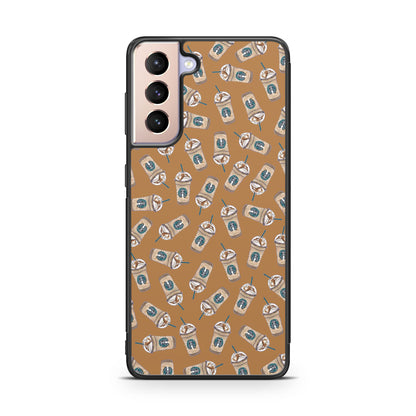 Iced Cappuccinos Lover Pattern Galaxy S21 / S21 Plus / S21 FE 5G Case