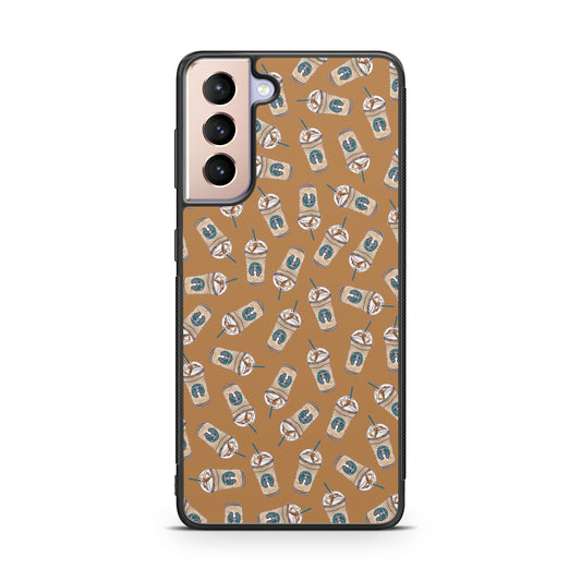 Iced Cappuccinos Lover Pattern Galaxy S21 / S21 Plus / S21 FE 5G Case