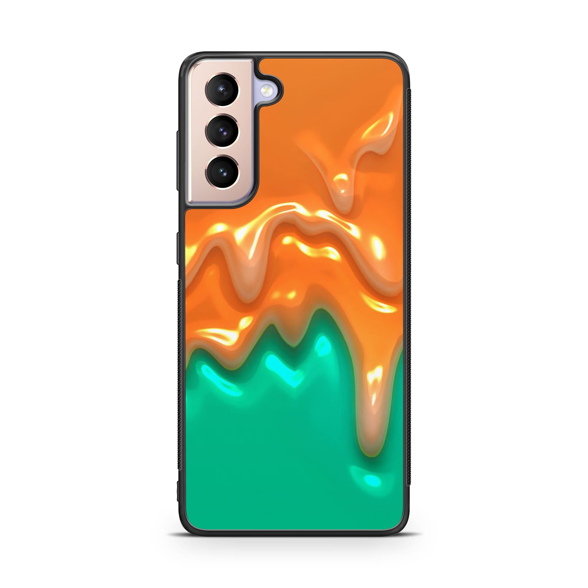 Orange Paint Dripping Galaxy S21 / S21 Plus / S21 FE 5G Case