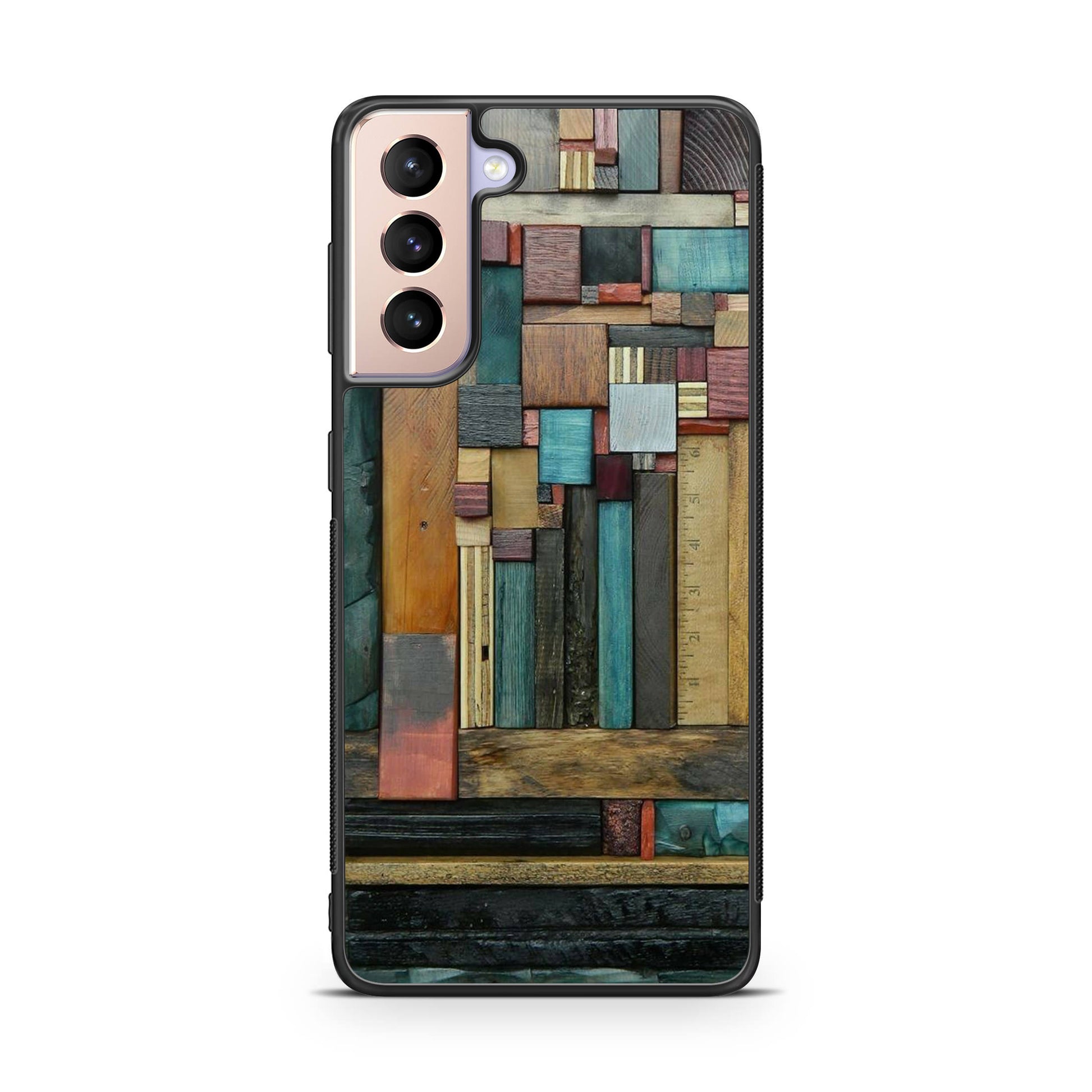 Painted Abstract Wood Sculptures Galaxy S21 / S21 Plus / S21 FE 5G Case