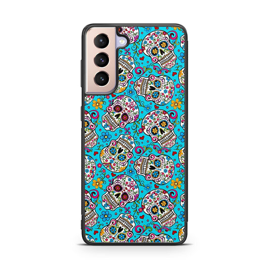 Skull Floral Sugar Galaxy S21 / S21 Plus / S21 FE 5G Case