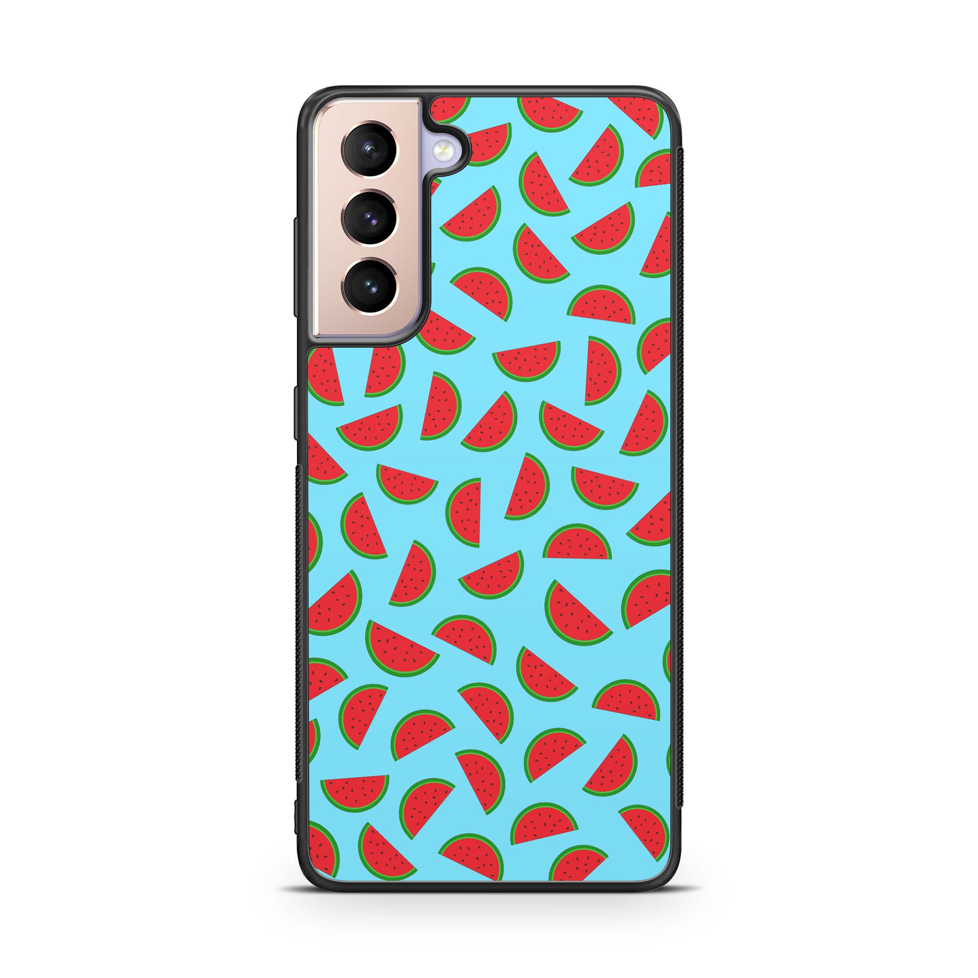 Watermelon Fruit Pattern Blue Galaxy S21 / S21 Plus / S21 FE 5G Case