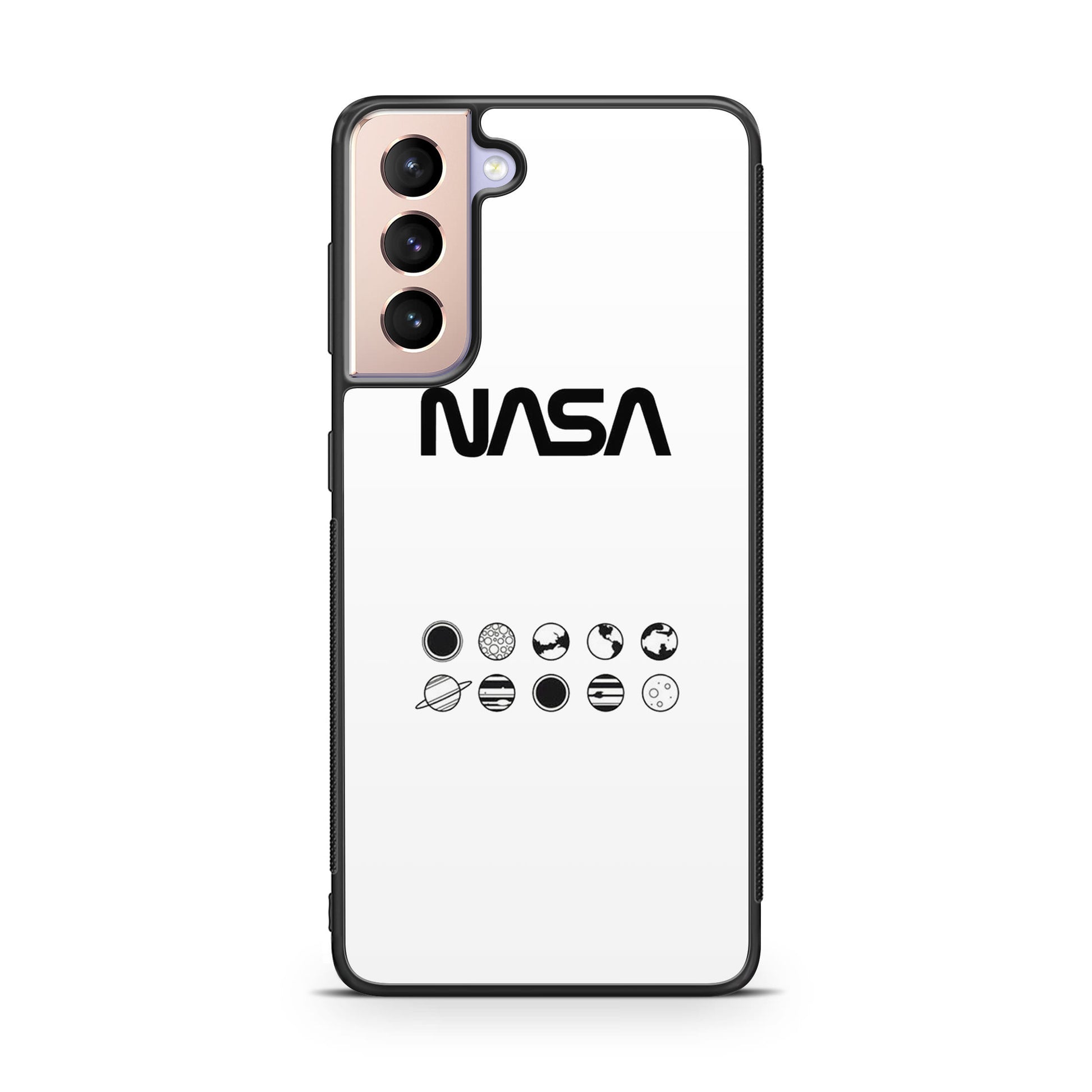 NASA Minimalist White Galaxy S21 / S21 Plus / S21 FE 5G Case