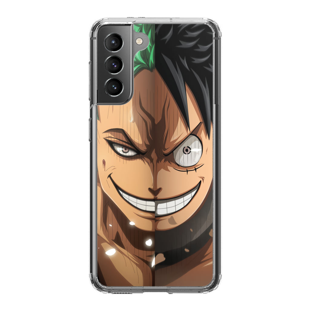 Luffy And Zoro Half Smile Galaxy S21 / S21 Plus / S21 FE 5G Case