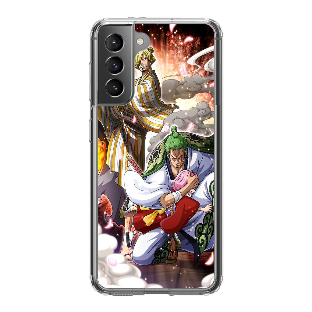 Sanji And Zoro Saving Otoko Galaxy S21 / S21 Plus / S21 FE 5G Case