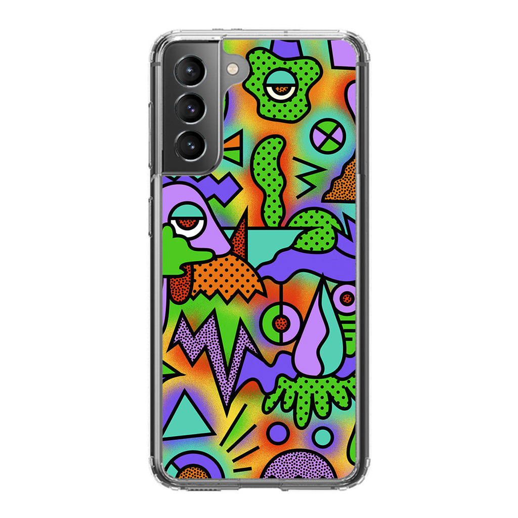 Abstract Colorful Doodle Art Galaxy S21 / S21 Plus / S21 FE 5G Case