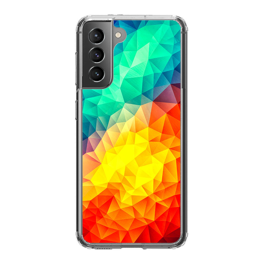 Abstract Multicolor Cubism Painting Galaxy S21 / S21 Plus / S21 FE 5G Case