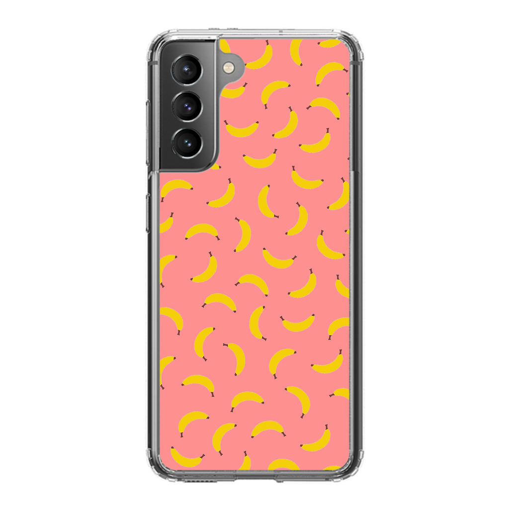 Bananas Fruit Pattern Pink Galaxy S21 / S21 Plus / S21 FE 5G Case