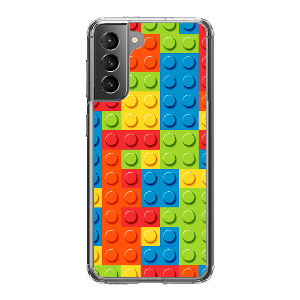 Blocks Rainbow Pattern Galaxy S21 / S21 Plus / S21 FE 5G Case