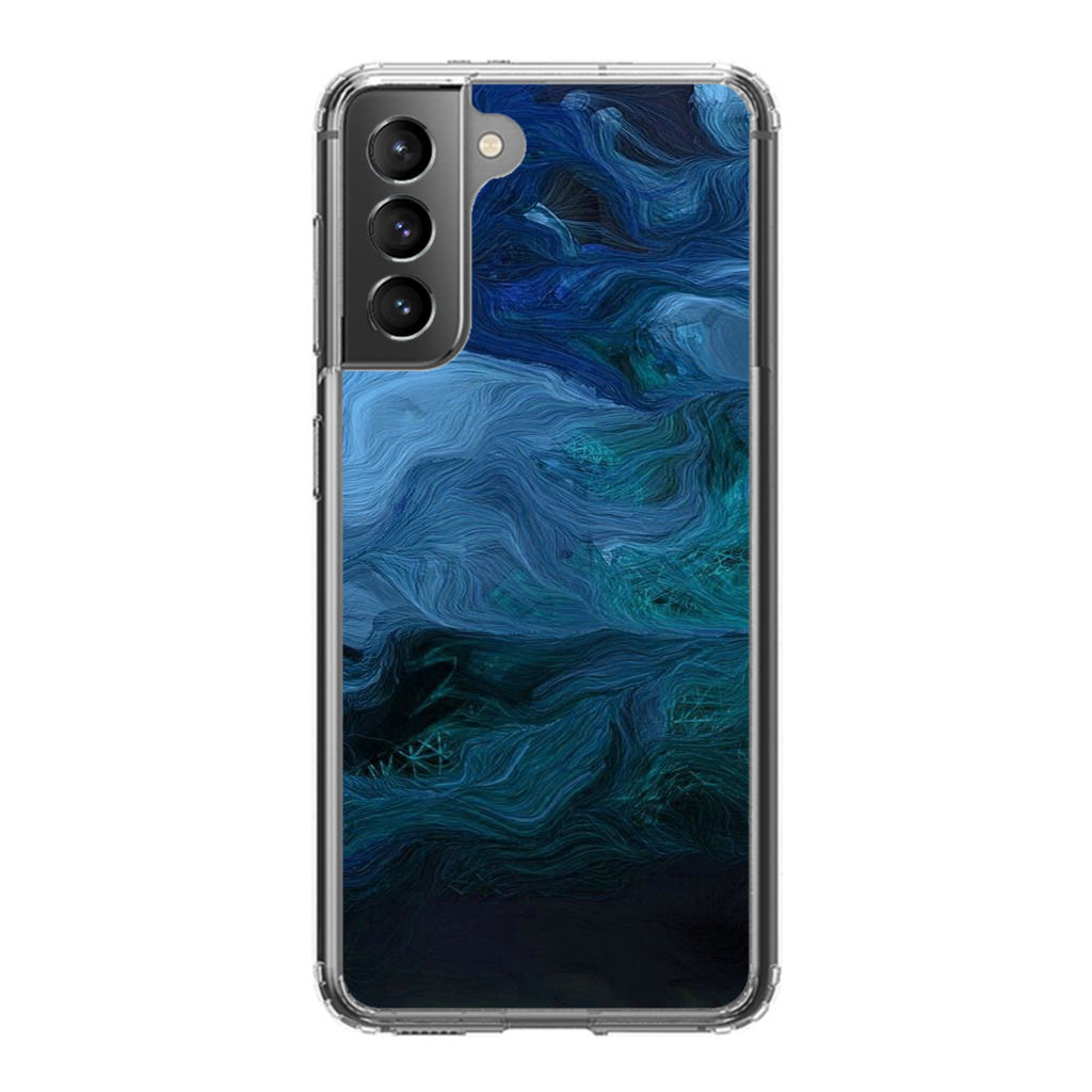 Blue Abstract Art Galaxy S21 / S21 Plus / S21 FE 5G Case