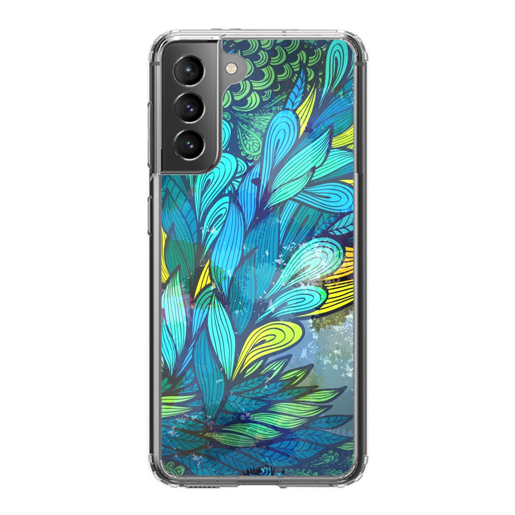 Colorful Art in Blue Galaxy S21 / S21 Plus / S21 FE 5G Case