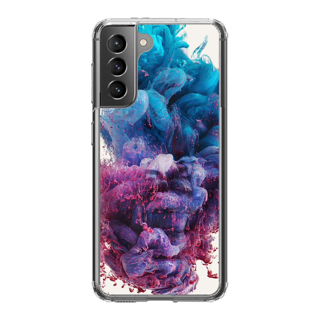 Colorful Dust Art on White Galaxy S21 / S21 Plus / S21 FE 5G Case