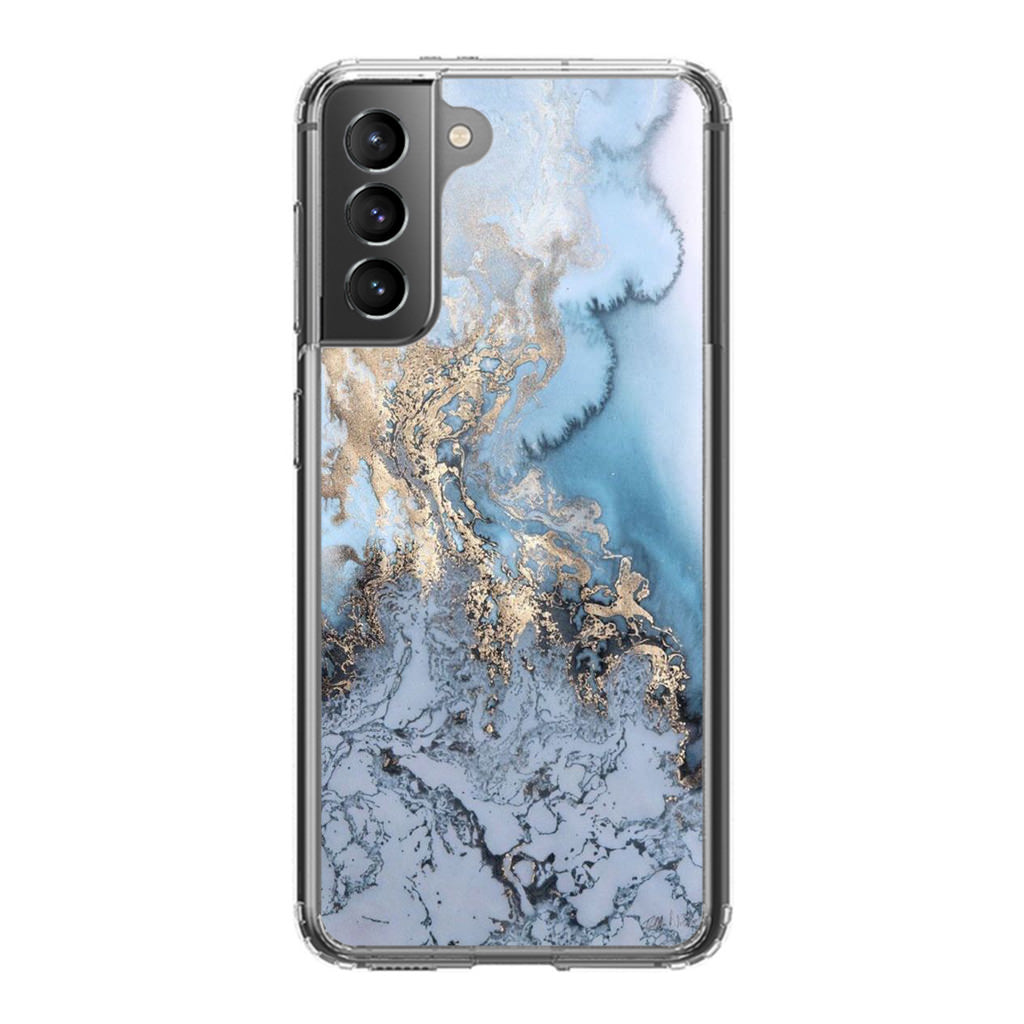 Golden Azure Marble Galaxy S21 / S21 Plus / S21 FE 5G Case