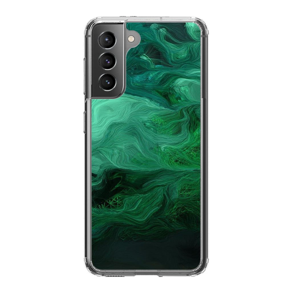 Green Abstract Art Galaxy S21 / S21 Plus / S21 FE 5G Case