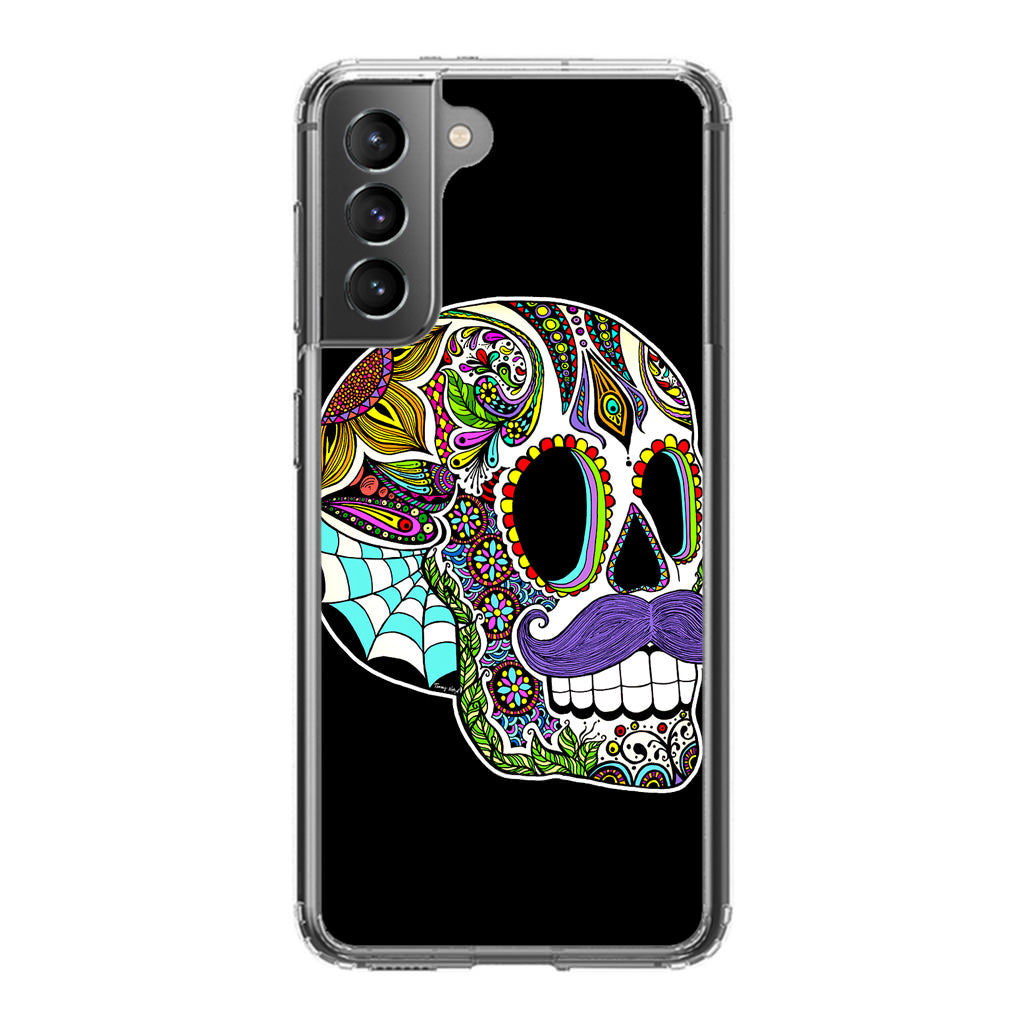 Mustache Sugar Skull Galaxy S21 / S21 Plus / S21 FE 5G Case