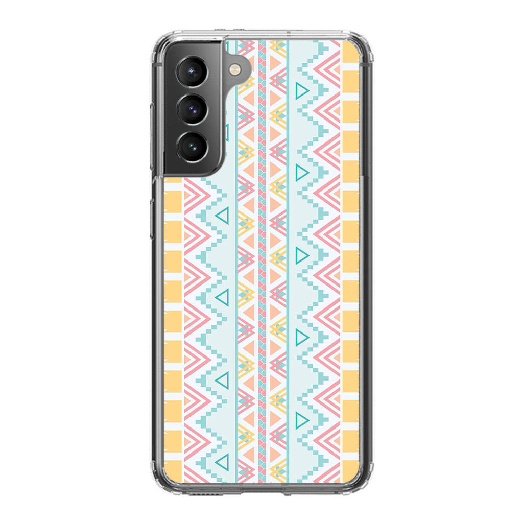 Peach Aztec Pattern Galaxy S21 / S21 Plus / S21 FE 5G Case