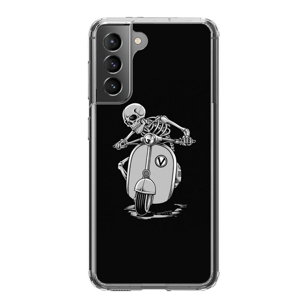 Skeleton Rides Scooter Galaxy S21 / S21 Plus / S21 FE 5G Case