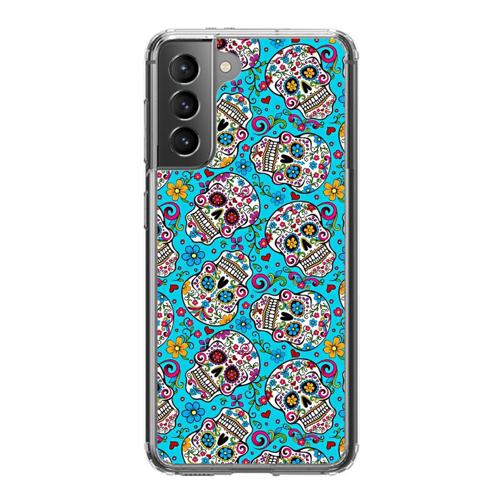 Skull Floral Sugar Galaxy S21 / S21 Plus / S21 FE 5G Case