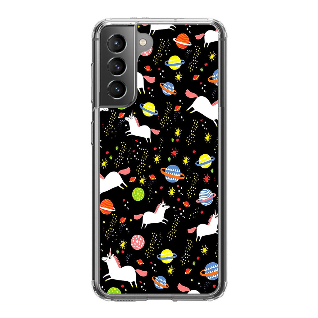 Space Unicorn Pattern Galaxy S21 / S21 Plus / S21 FE 5G Case