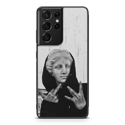 Greek Statue Wearing Hoodie Galaxy S21 Ultra Case