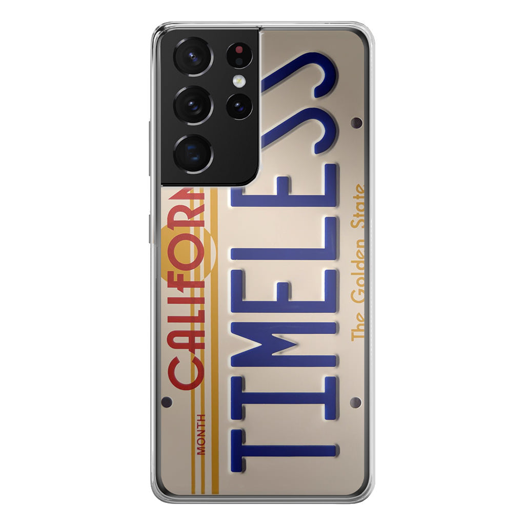 Back to the Future License Plate Timeless Galaxy S21 Ultra Case