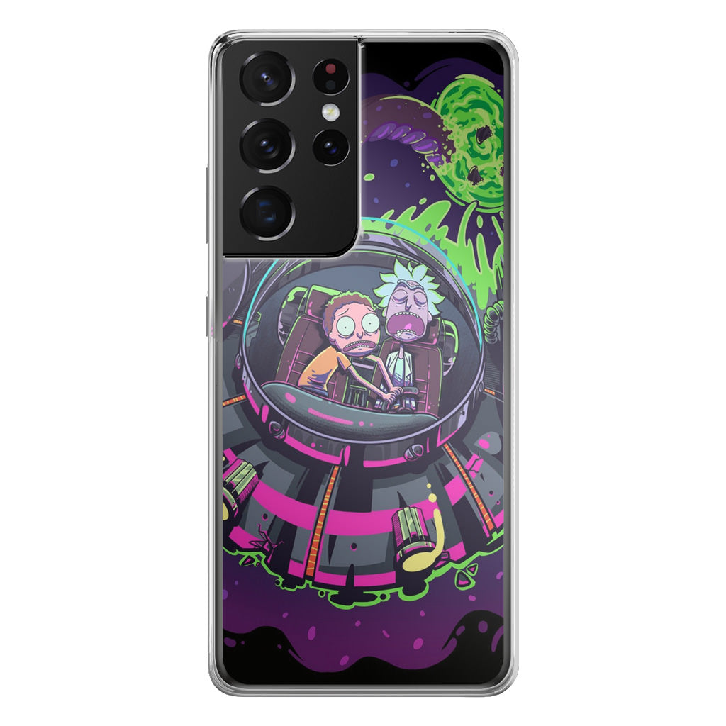 Rick And Morty Spaceship Galaxy S21 Ultra Case