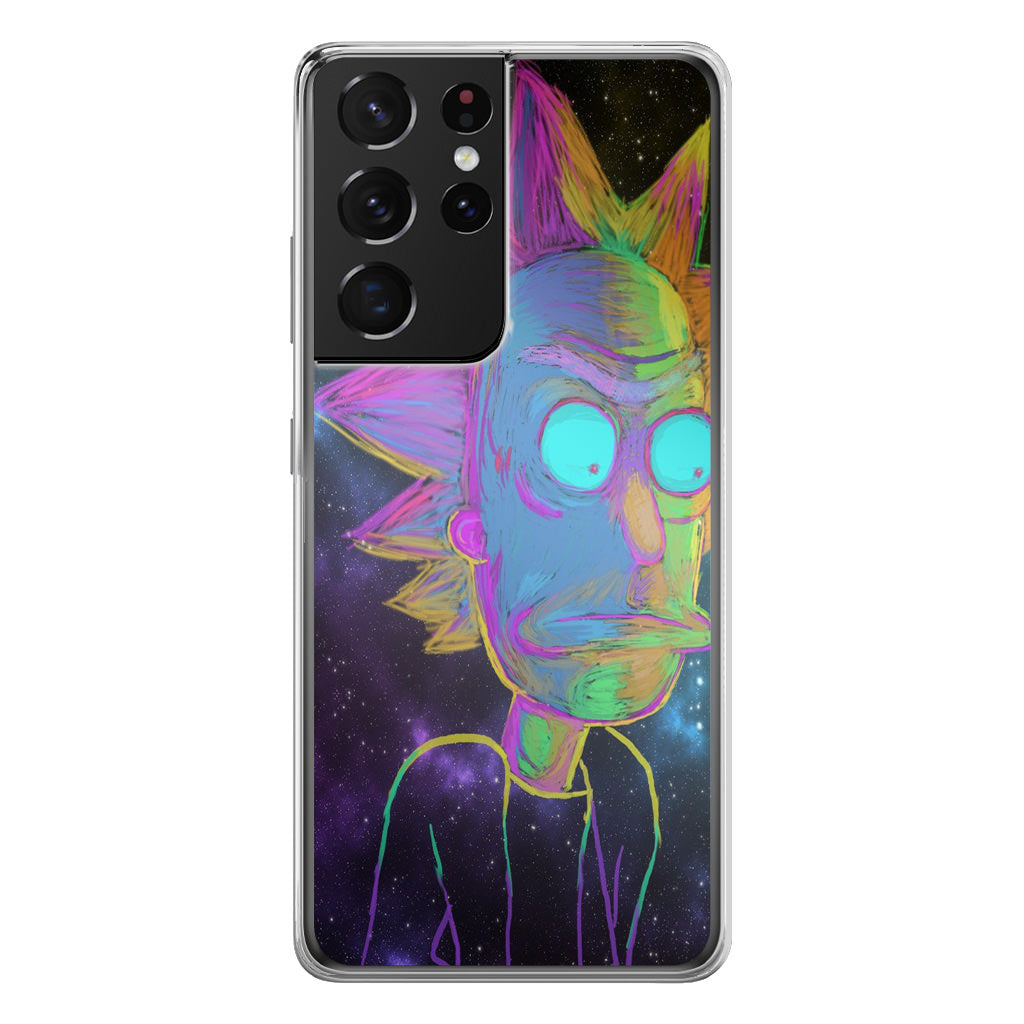 Rick Colorful Crayon Space Galaxy S21 Ultra Case