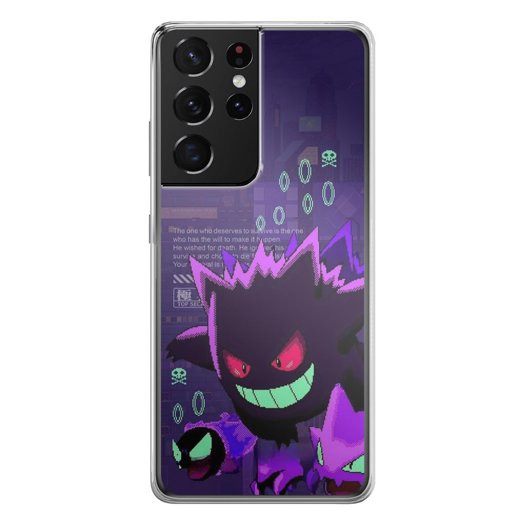 Gengar Pixel Art Galaxy S21 Ultra Case