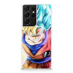 Goku SSJ 1 to SSJ Blue Galaxy S21 Ultra Case