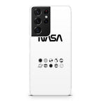NASA Minimalist White Galaxy S21 Ultra Case