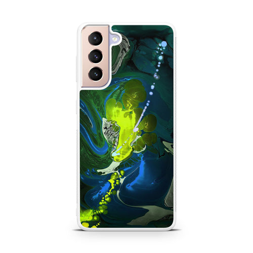 Abstract Green Blue Art Galaxy S21 / S21 Plus / S21 FE 5G Case