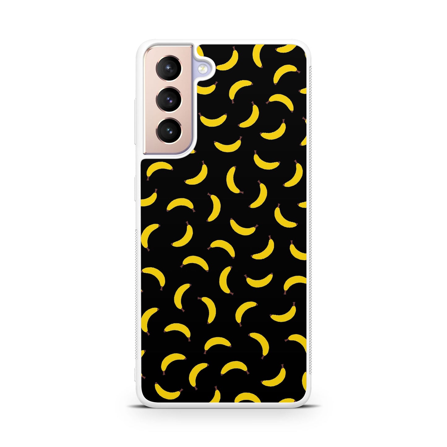 Bananas Fruit Pattern Black Galaxy S21 / S21 Plus / S21 FE 5G Case