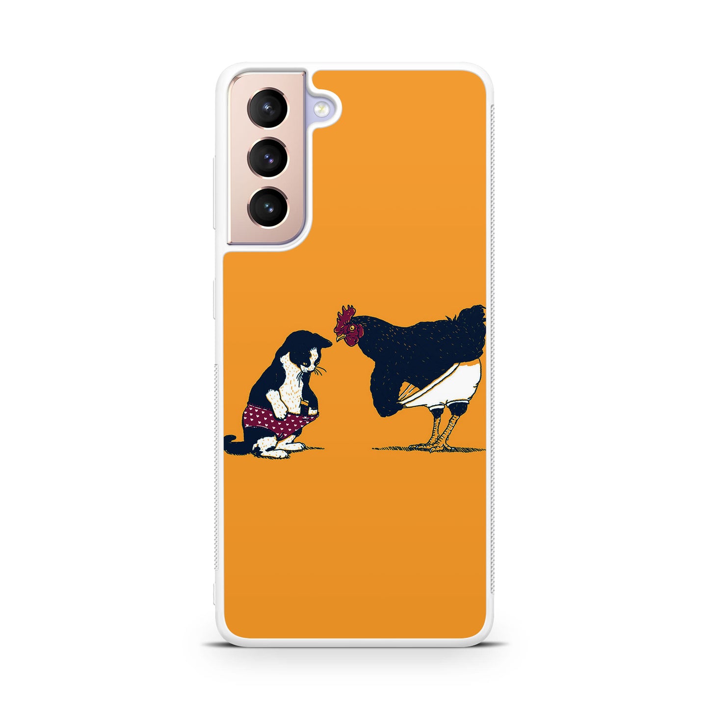 Cat Chicken Yellow Underwear Cute Galaxy S21 / S21 Plus / S21 FE 5G Case