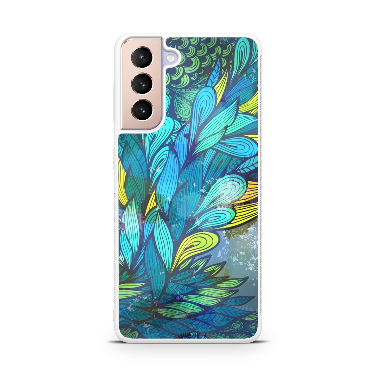 Colorful Art in Blue Galaxy S21 / S21 Plus / S21 FE 5G Case