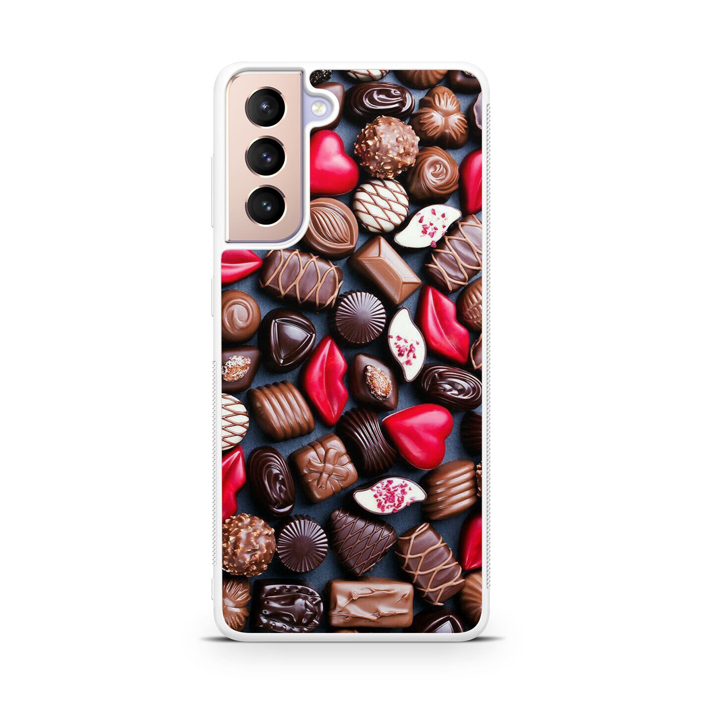 I Love Choco Pattern Galaxy S21 / S21 Plus / S21 FE 5G Case