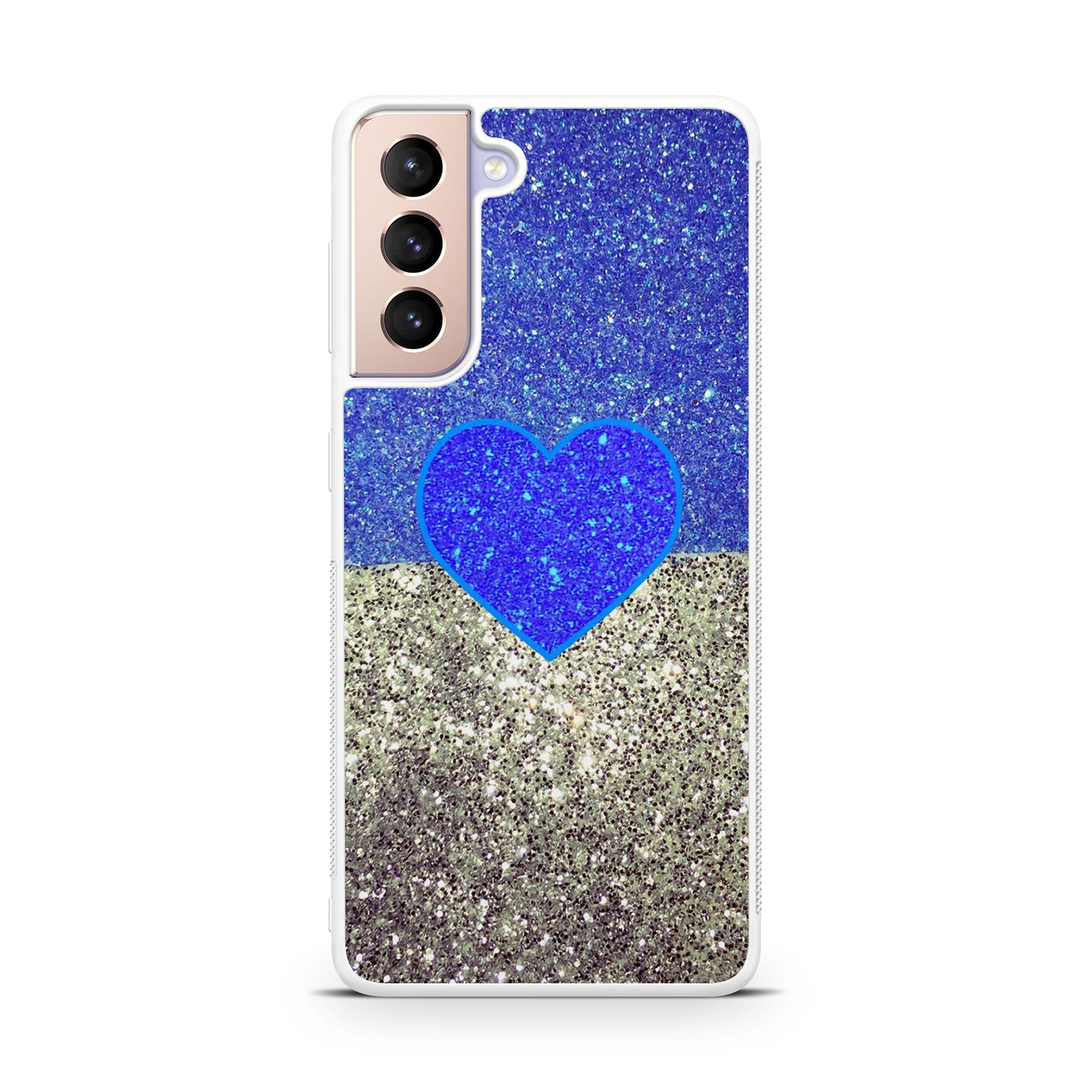 Love Glitter Blue and Grey Galaxy S21 / S21 Plus / S21 FE 5G Case