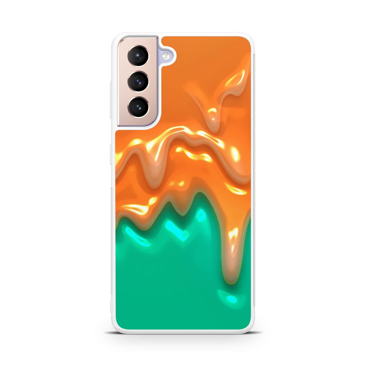 Orange Paint Dripping Galaxy S21 / S21 Plus / S21 FE 5G Case