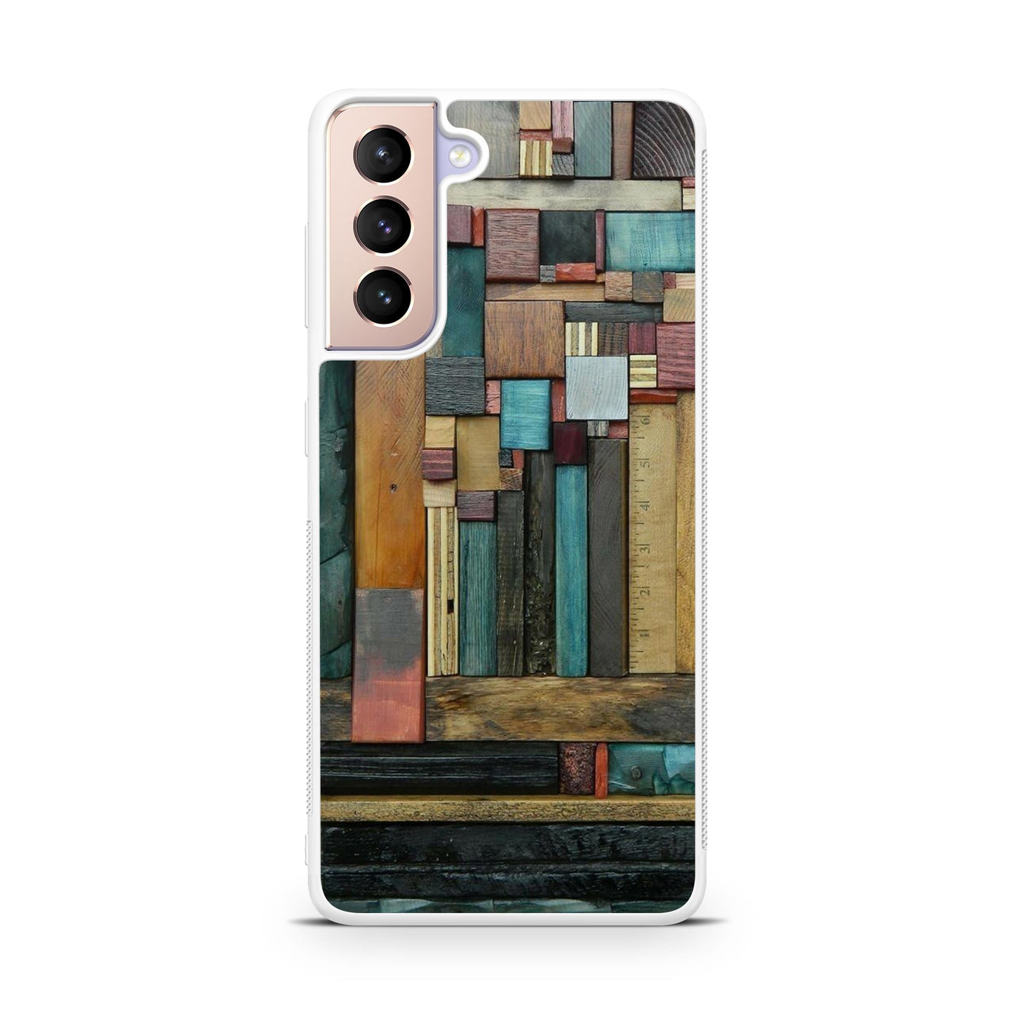 Painted Abstract Wood Sculptures Galaxy S21 / S21 Plus / S21 FE 5G Case