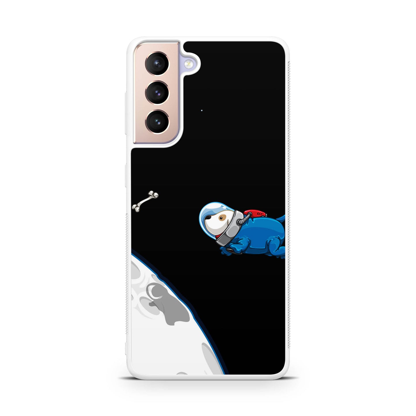 Space Dog Chasing A Bone Galaxy S21 / S21 Plus / S21 FE 5G Case