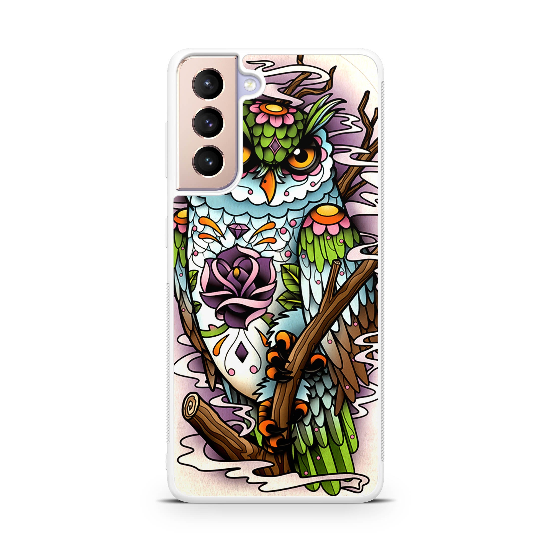 Sugar Skull Owl Tattoo Galaxy S21 / S21 Plus / S21 FE 5G Case