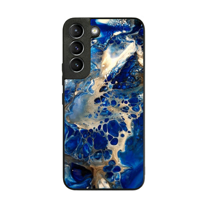 Abstract Golden Blue Paint Art Galaxy S22 / S22 Plus Case