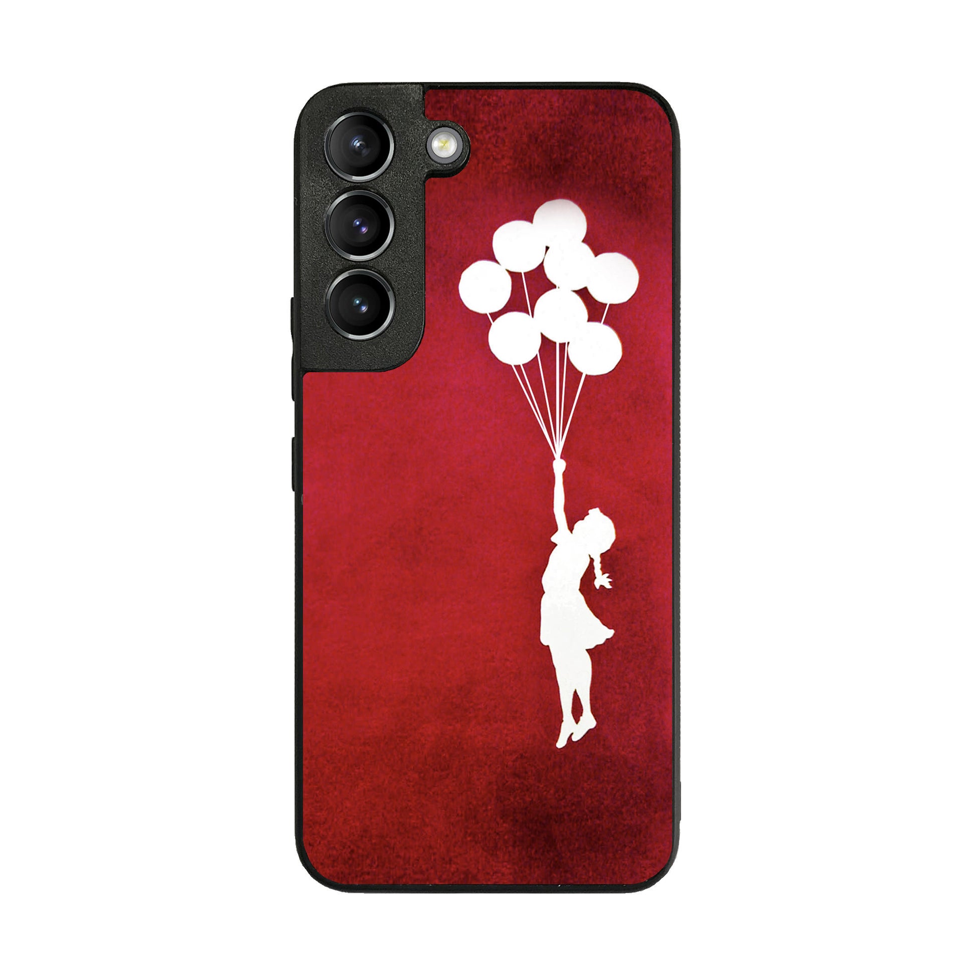 Banksy Girl With Balloons Red Galaxy S22 / S22 Plus Case