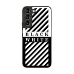 Black White Stripes Galaxy S22 / S22 Plus Case