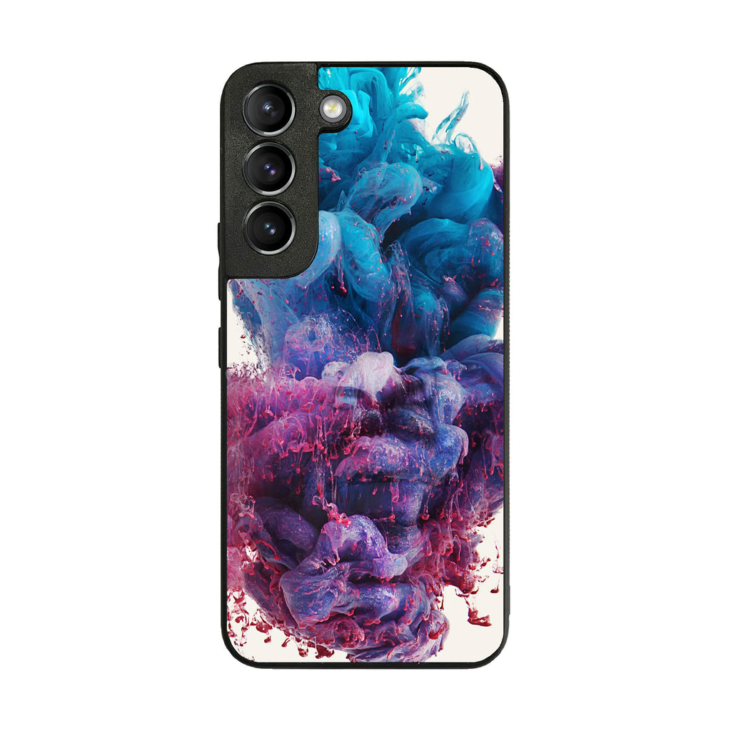 Colorful Dust Art on White Galaxy S22 / S22 Plus Case