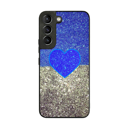 Love Glitter Blue and Grey Galaxy S22 / S22 Plus Case