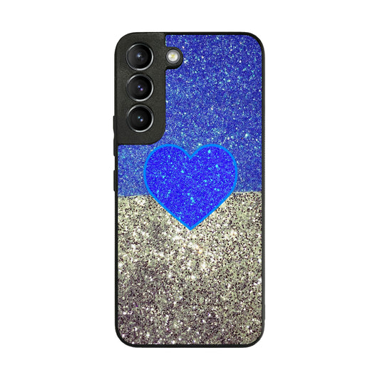 Love Glitter Blue and Grey Galaxy S22 / S22 Plus Case