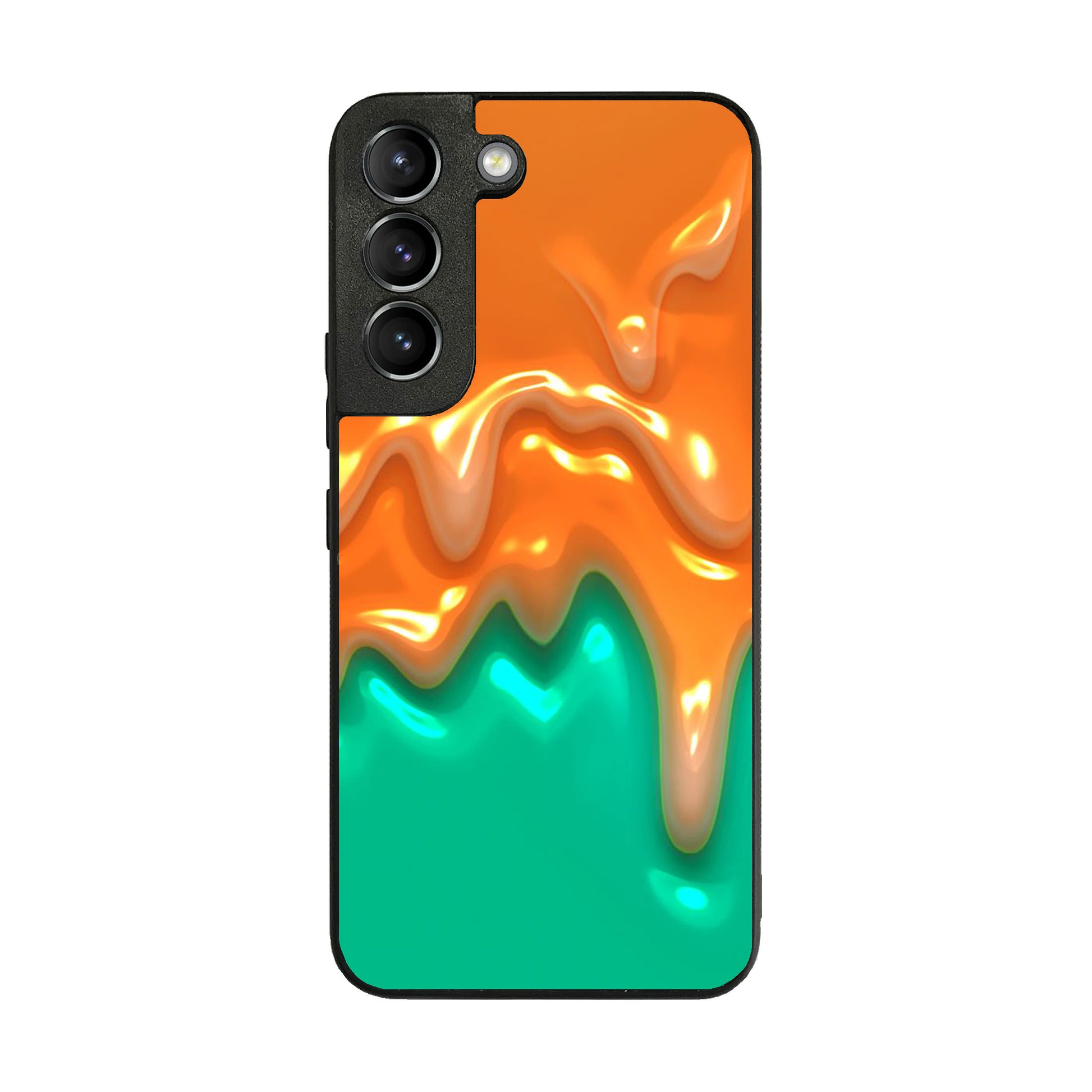 Orange Paint Dripping Galaxy S22 / S22 Plus Case