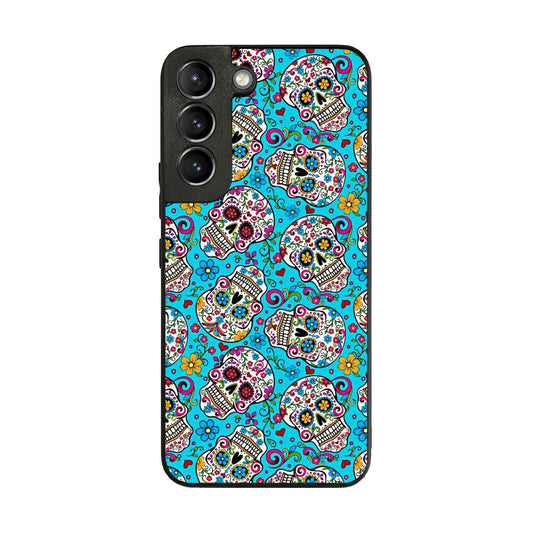 Skull Floral Sugar Galaxy S22 / S22 Plus Case