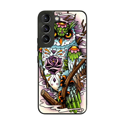 Sugar Skull Owl Tattoo Galaxy S22 / S22 Plus Case